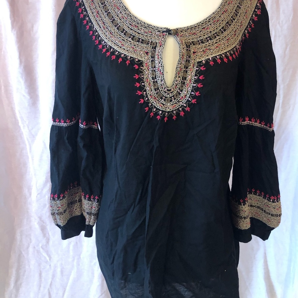 Lucky brand top medium boho tunic boho shirt